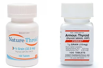 Armour thyroid and Nature-Throid bottle