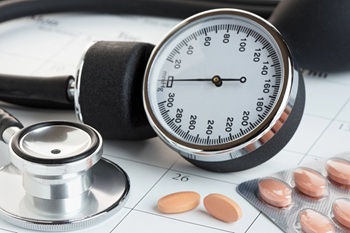 blood pressure machine with pills