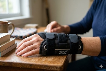 Wrist splint used for carpal tunnel syndrome