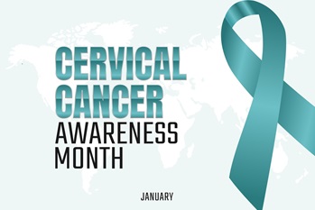 Cervical cancer awareness ribbon