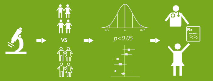 illustration of the medical research process