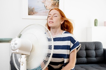 woman having hot flash