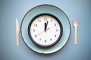 picture of plate with a clock on it