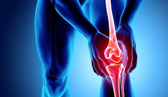 Illustration of knee pain